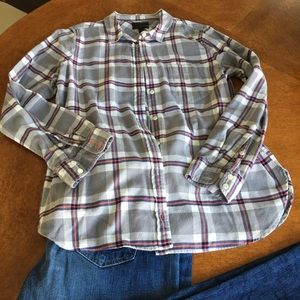 J Crew Flannel Womens Top